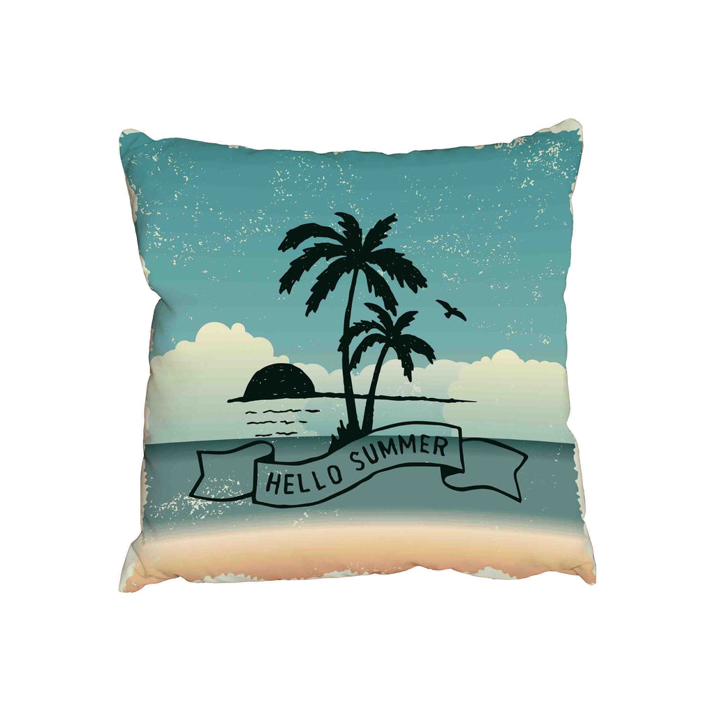 New Product Sunset, palm trees and flying bird (Cushion)  - Andrew Lee Home and Living Homeware