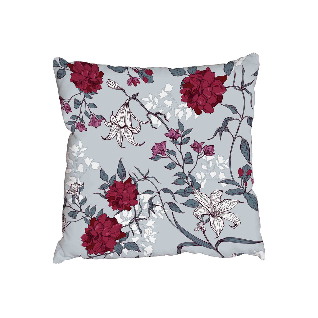 New Product Roses and lilies with leaves (Cushion)  - Andrew Lee Home and Living Homeware