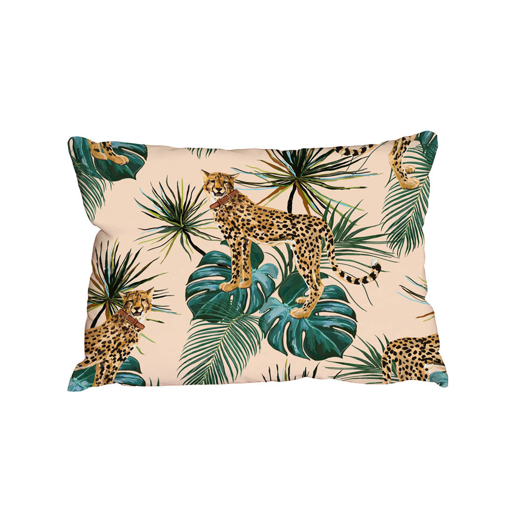 New Product Tropical palm leaves and leopard (Cushion)  - Andrew Lee Home and Living Homeware