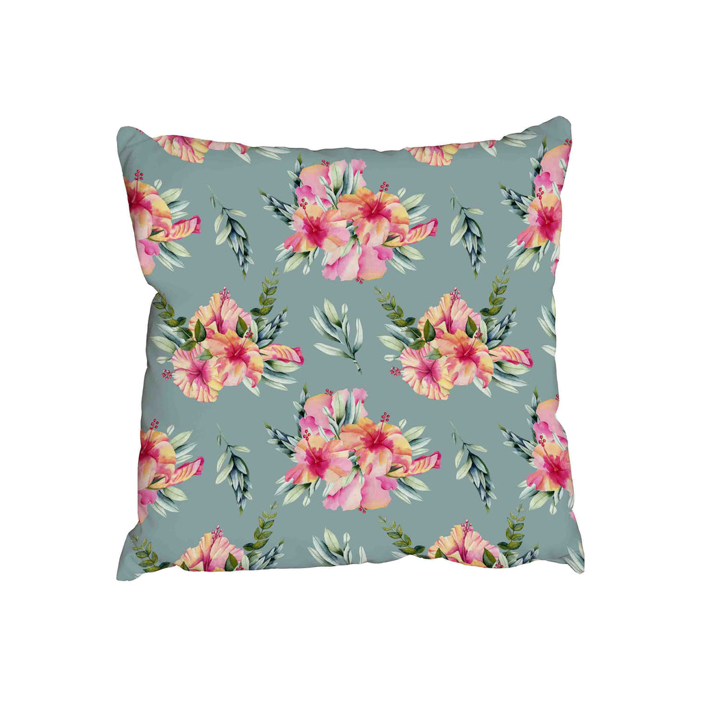New Product Watercolor hibiscus flowers (Cushion)  - Andrew Lee Home and Living Homeware