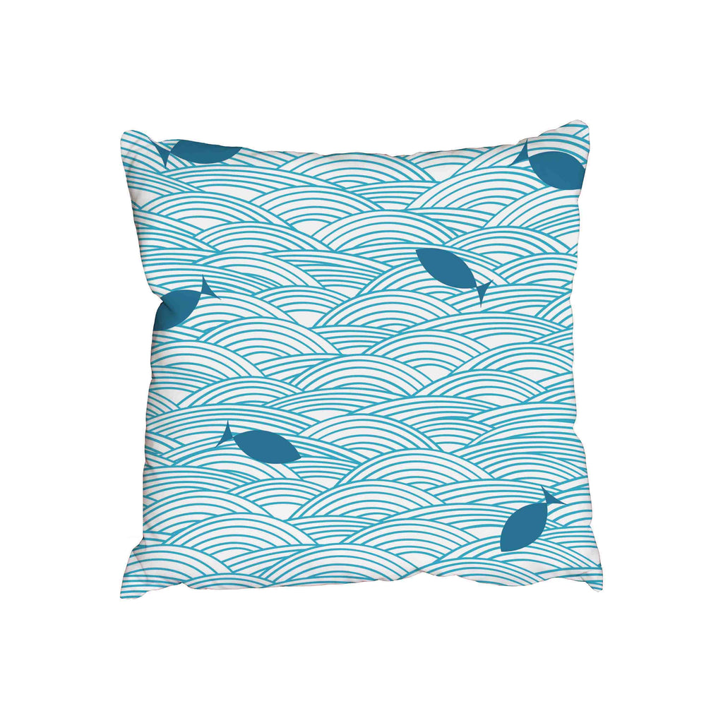New Product Ocean waves and fishes (Cushion)  - Andrew Lee Home and Living Homeware