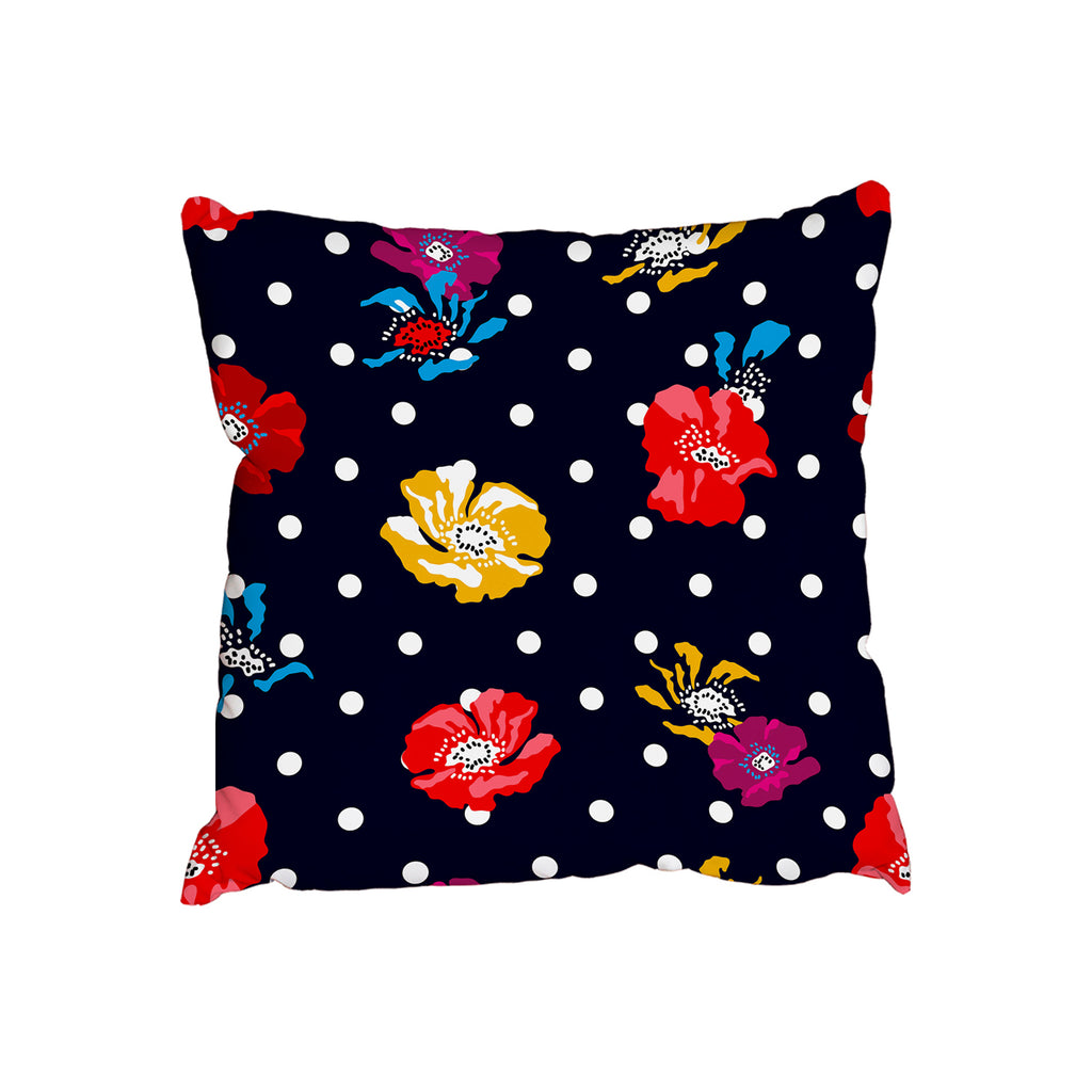 New Product Poppies on dark dotted background (Cushion)  - Andrew Lee Home and Living
