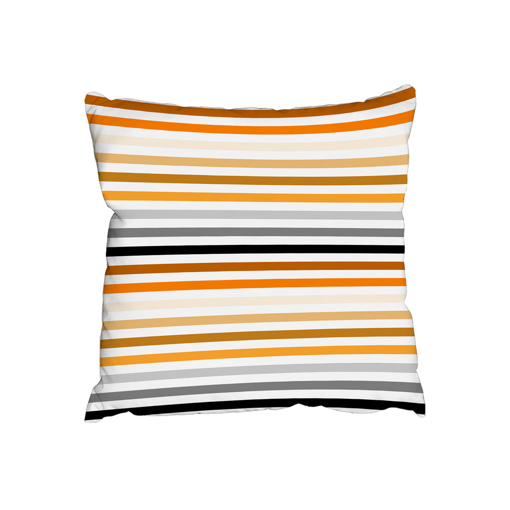 New Product striped pattern, orange black gray beige and brown (Cushion)  - Andrew Lee Home and Living