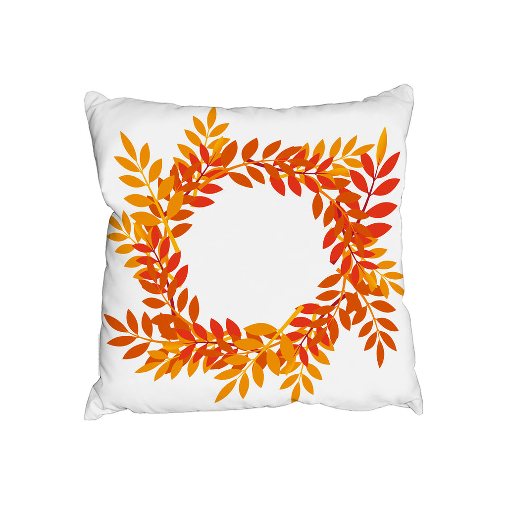 New Product Orange & Red Autumn Leaves (Cushion)  - Andrew Lee Home and Living