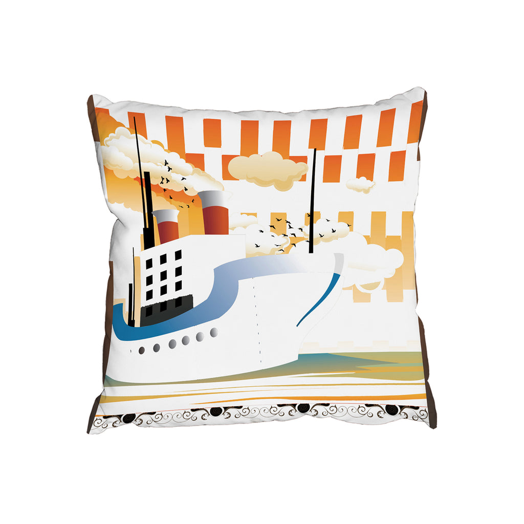 New Product Art Deco Ship (Cushion)  - Andrew Lee Home and Living