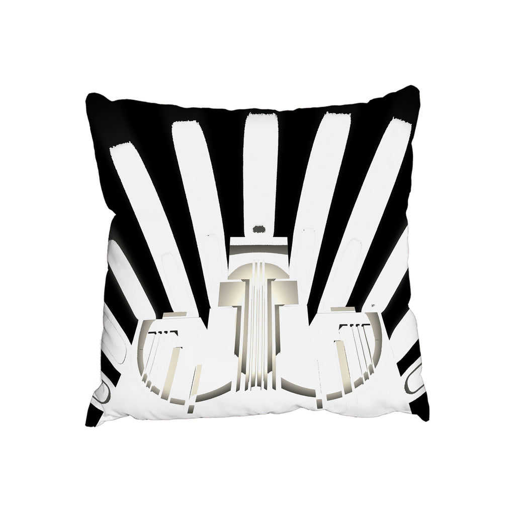 New Product Art Deco Skyscraper in Black & White (Cushion)  - Andrew Lee Home and Living