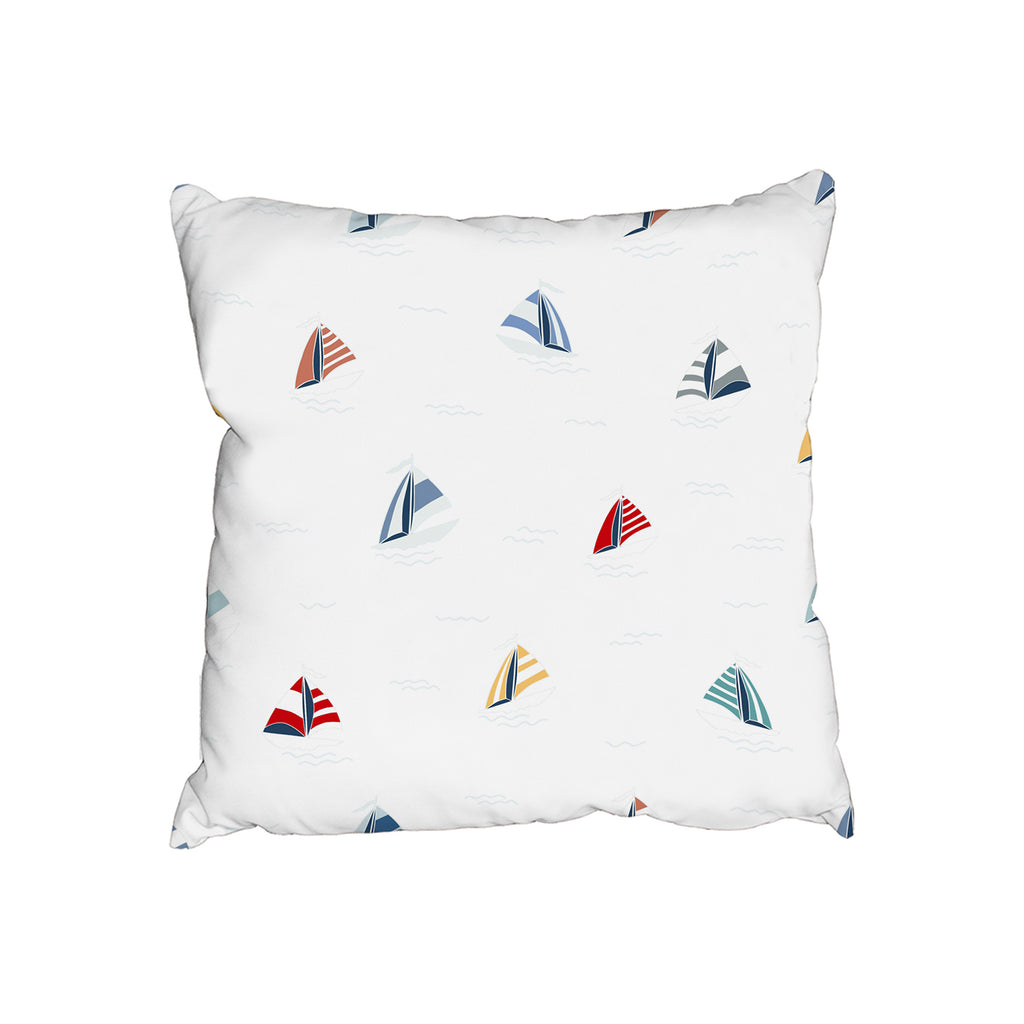 New Product Striped Sailboats (Cushion)  - Andrew Lee Home and Living