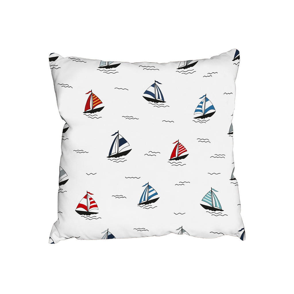 New Product Red & Blue Sailboats (Cushion)  - Andrew Lee Home and Living