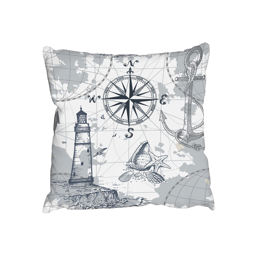 New Product Compass & Map (Cushion)  - Andrew Lee Home and Living