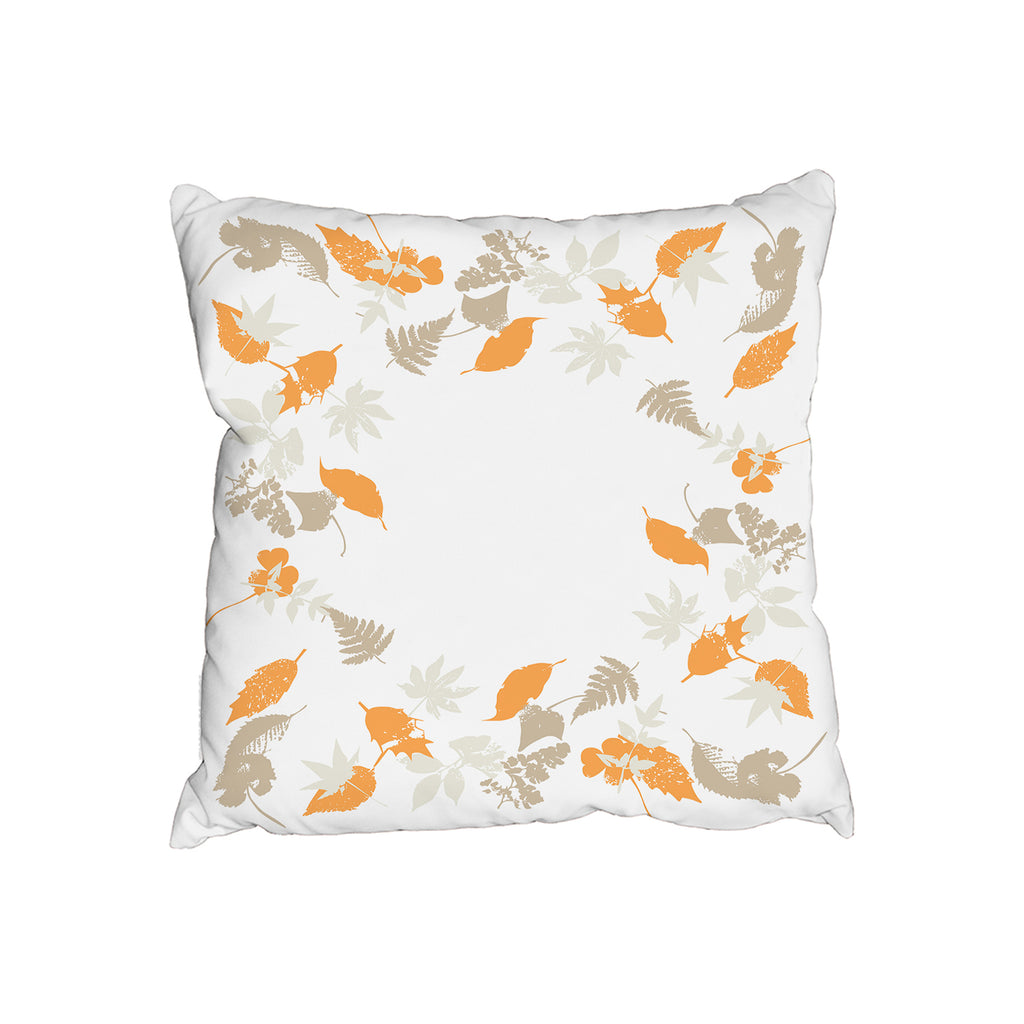 New Product Orange & Grey Autumn Leaves (Cushion)  - Andrew Lee Home and Living