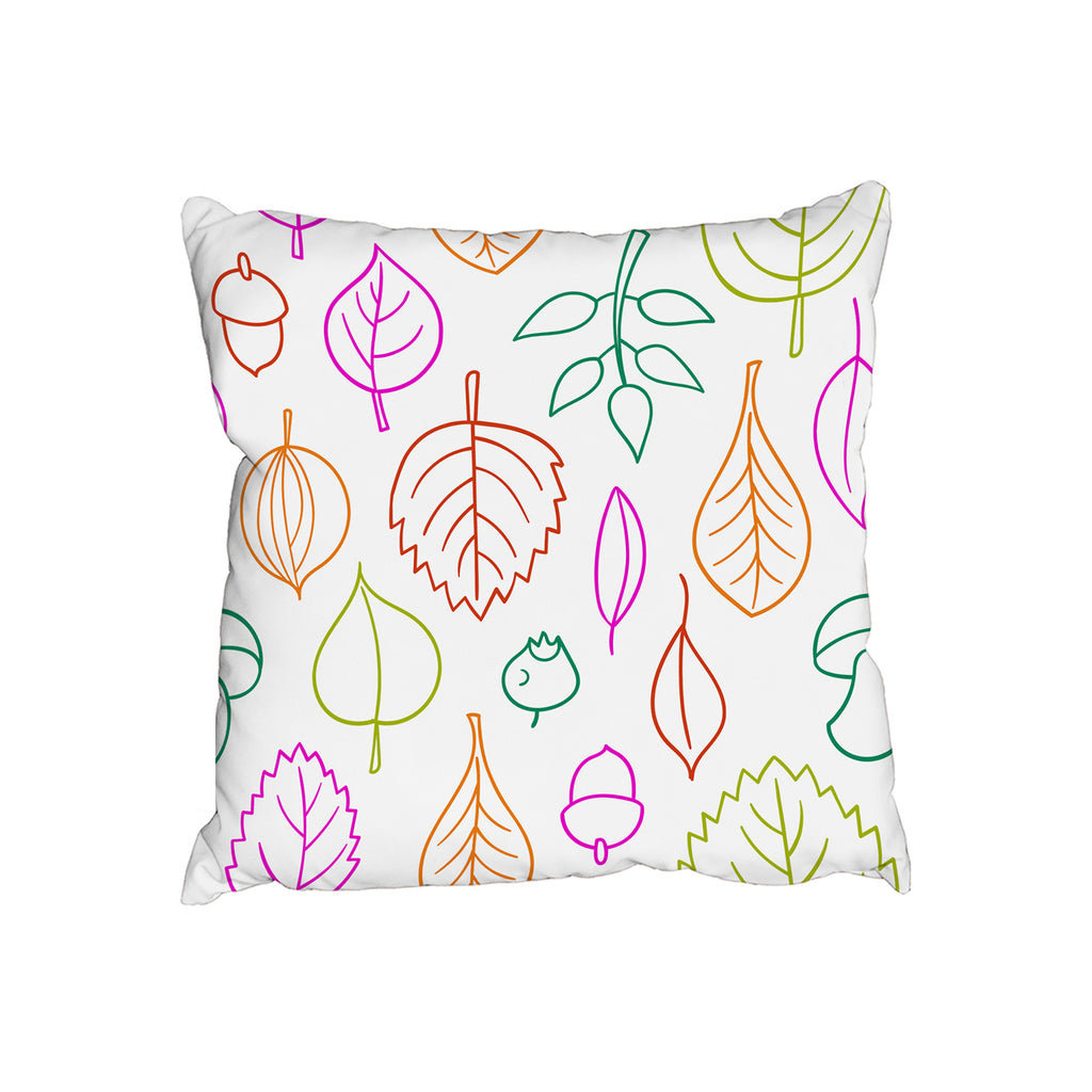 New Product Multi Colour Leaves Illustration (Cushion)  - Andrew Lee Home and Living