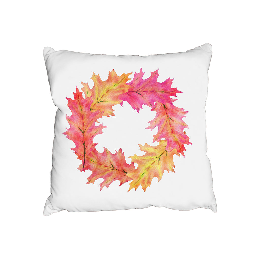 New Product Pink & Orange Autumn Reath (Cushion)  - Andrew Lee Home and Living