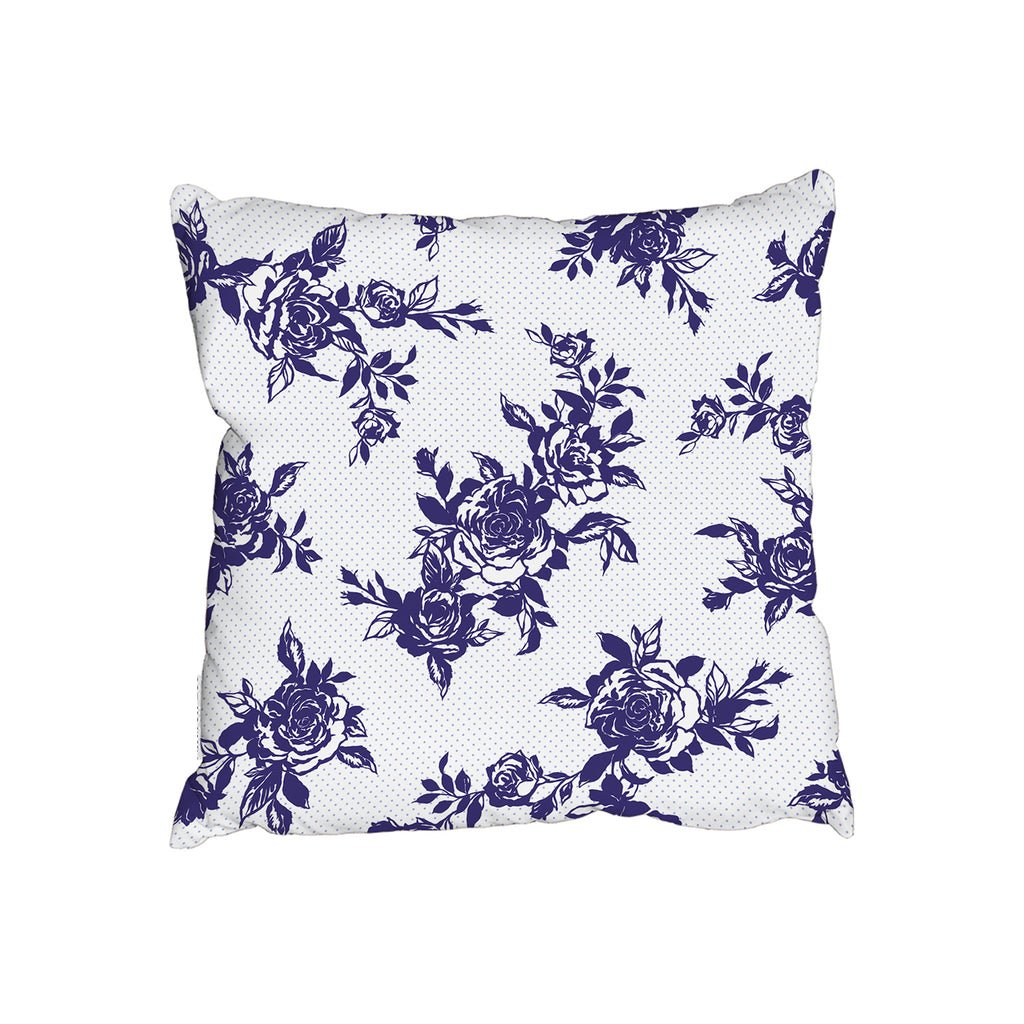New Product Roses Print On Polka Dots (Cushion)  - Andrew Lee Home and Living