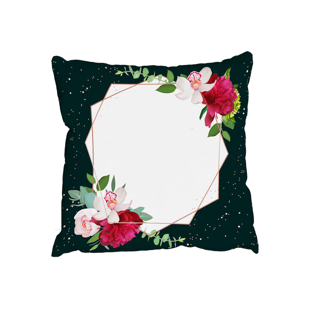 New Product Bright Flowers, Dark Background (Cushion)  - Andrew Lee Home and Living