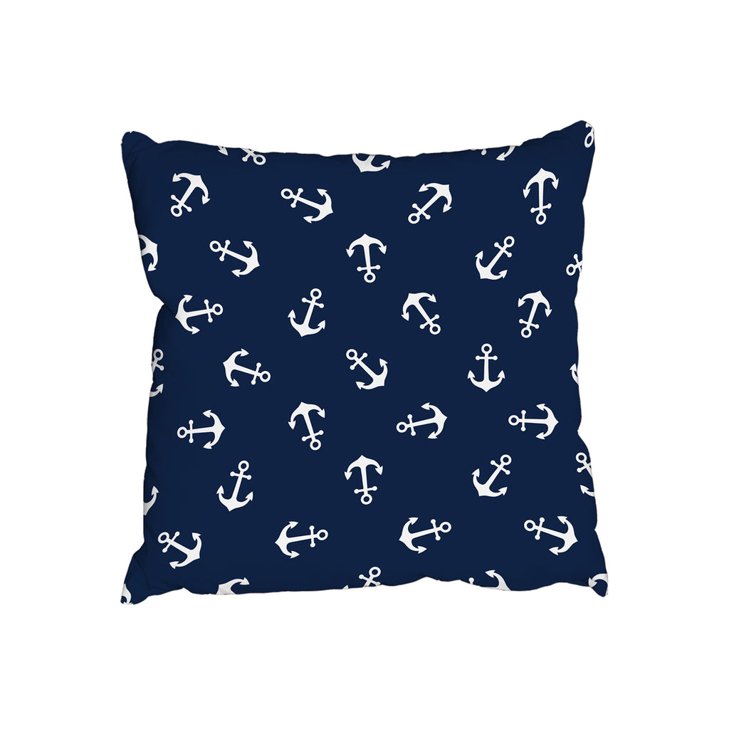 Anchors on Navy Background (Cushion) - Andrew Lee Home and Living