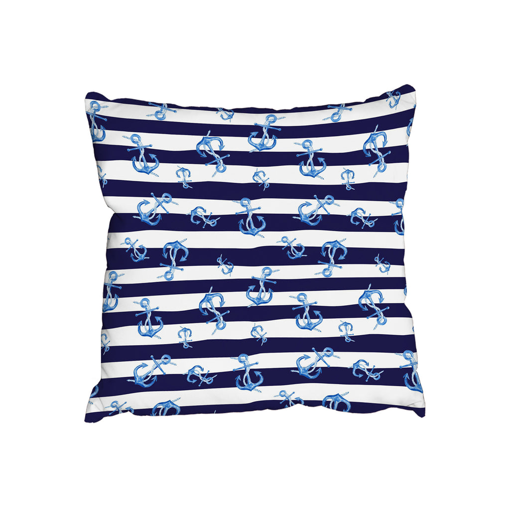 New Product Blue Anchors on Navy Striped Background (Cushion)  - Andrew Lee Home and Living