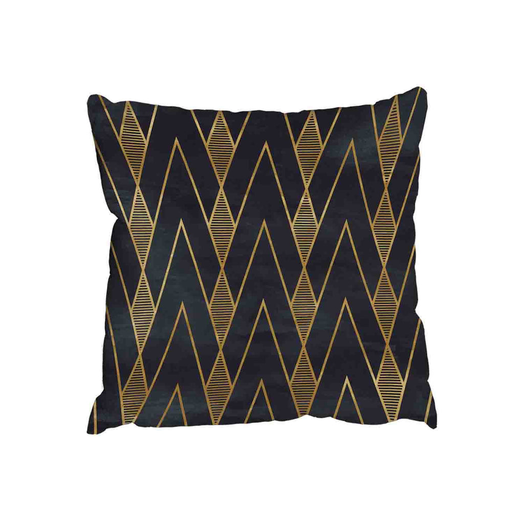 New Product Gold Geometreic Lines (Cushion)  - Andrew Lee Home and Living
