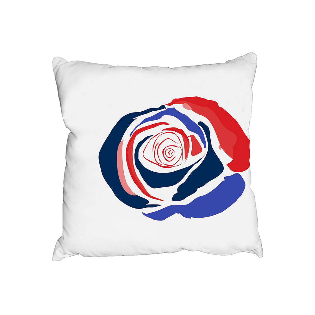New Product Red & Blue Rose (Cushion)  - Andrew Lee Home and Living