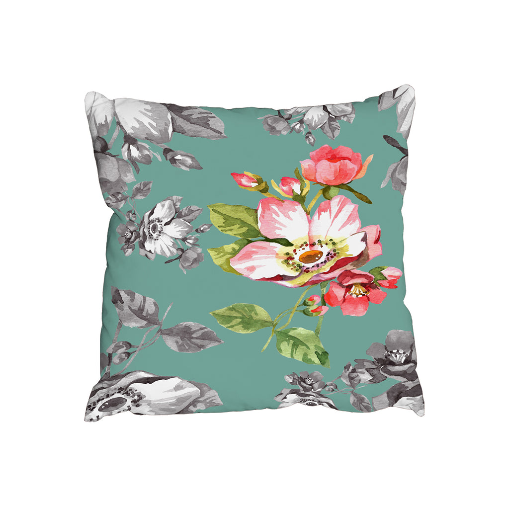 New Product Bright Flower on Green (Cushion)  - Andrew Lee Home and Living