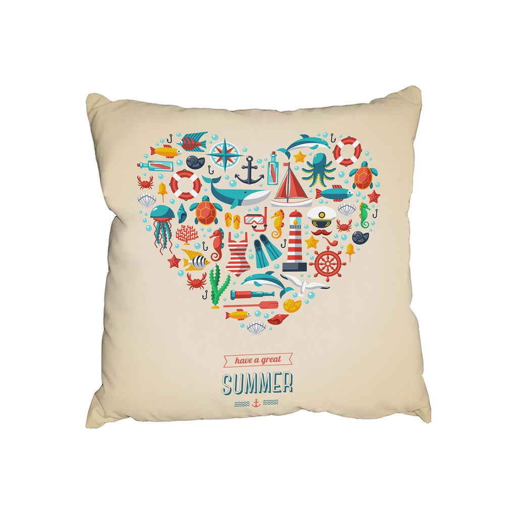 New Product Love Heart of Sealife & Nautical Items (Cushion)  - Andrew Lee Home and Living