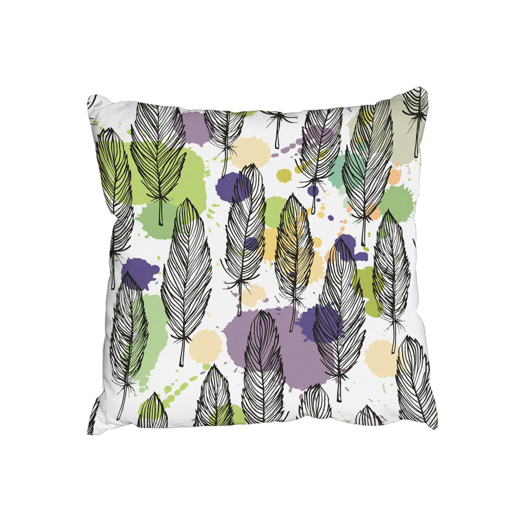 New Product Spotted colored feather seamless pattern, vector background (Cushion)  - Andrew Lee Home and Living