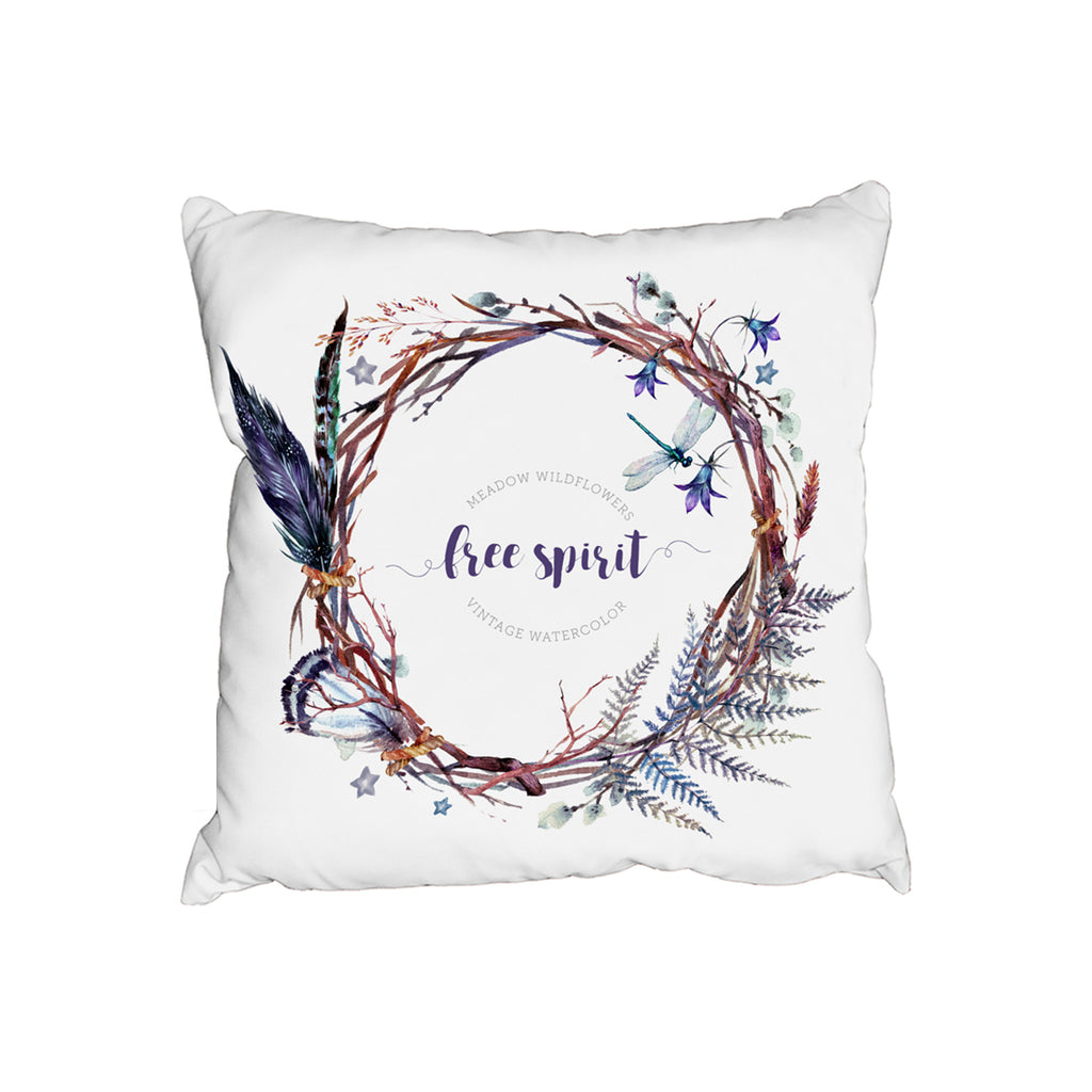 New Product Watercolor Boho wreath (Cushion)  - Andrew Lee Home and Living