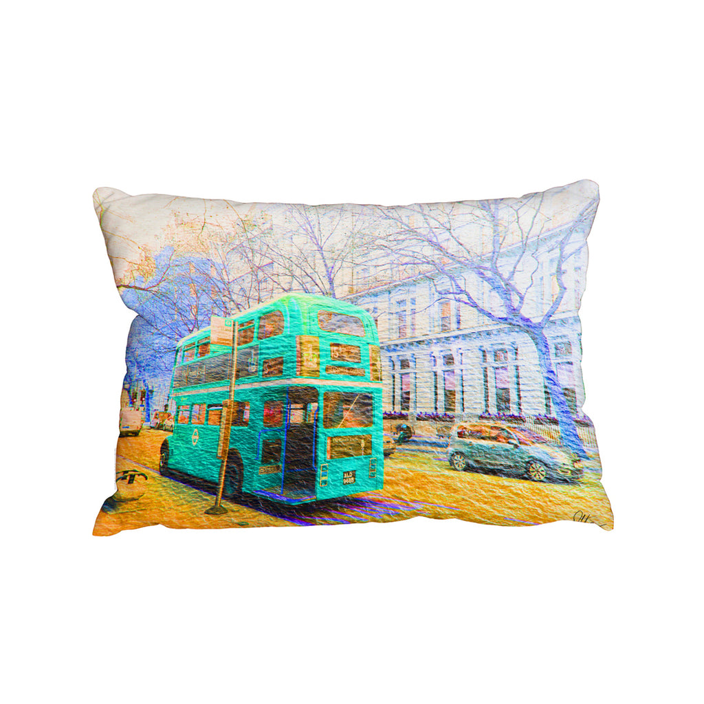 New Product London bus green rear (Cushion)  - Andrew Lee Home and Living
