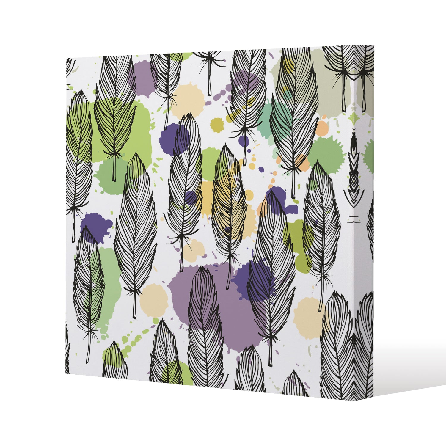 Slimdeck Pattern Seamless Spotted colored feather seamless pattern, vector background Slim Style ...