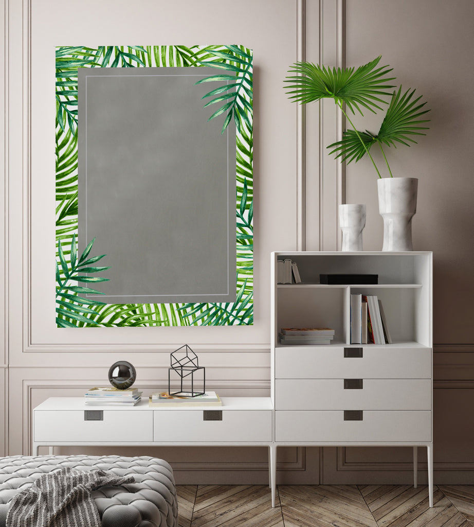 New Product Palm leaves (Mirror Art Print)  - Andrew Lee Home and Living Homeware
