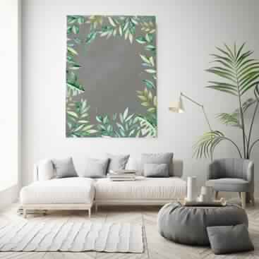New Product Watercolor greens (Mirror Art Print)  - Andrew Lee Home and Living Homeware