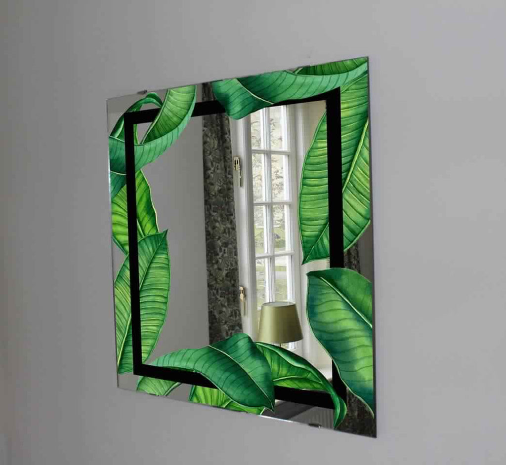 New Product Botanical tropical leaves natural glamour (Mirror Art Print)  - Andrew Lee Home and Living Homeware