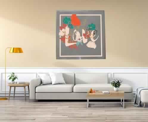 New Product Flowers Love (Mirror Art Print)  - Andrew Lee Home and Living Homeware