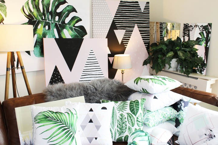 New Product Geo Shapes (canvas print)  - Andrew Lee Home and Living Homeware