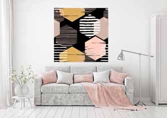 New Product Hexagon trending (Canvas print)  - Andrew Lee Home and Living Homeware