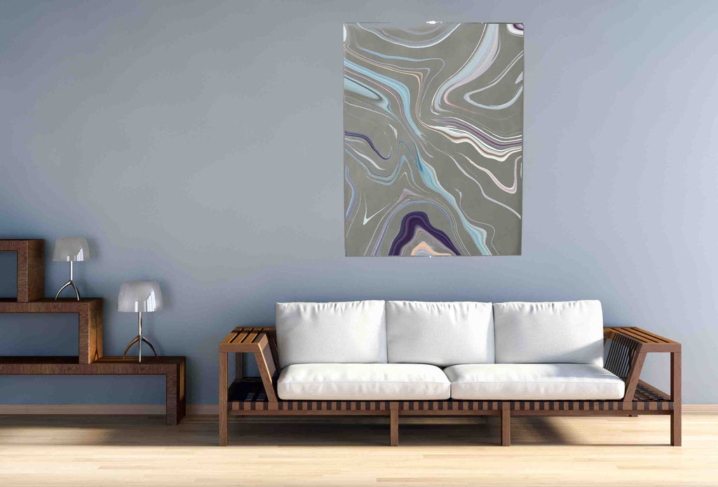 New Product White Gray marble (Mirror Art print)  - Andrew Lee Home and Living