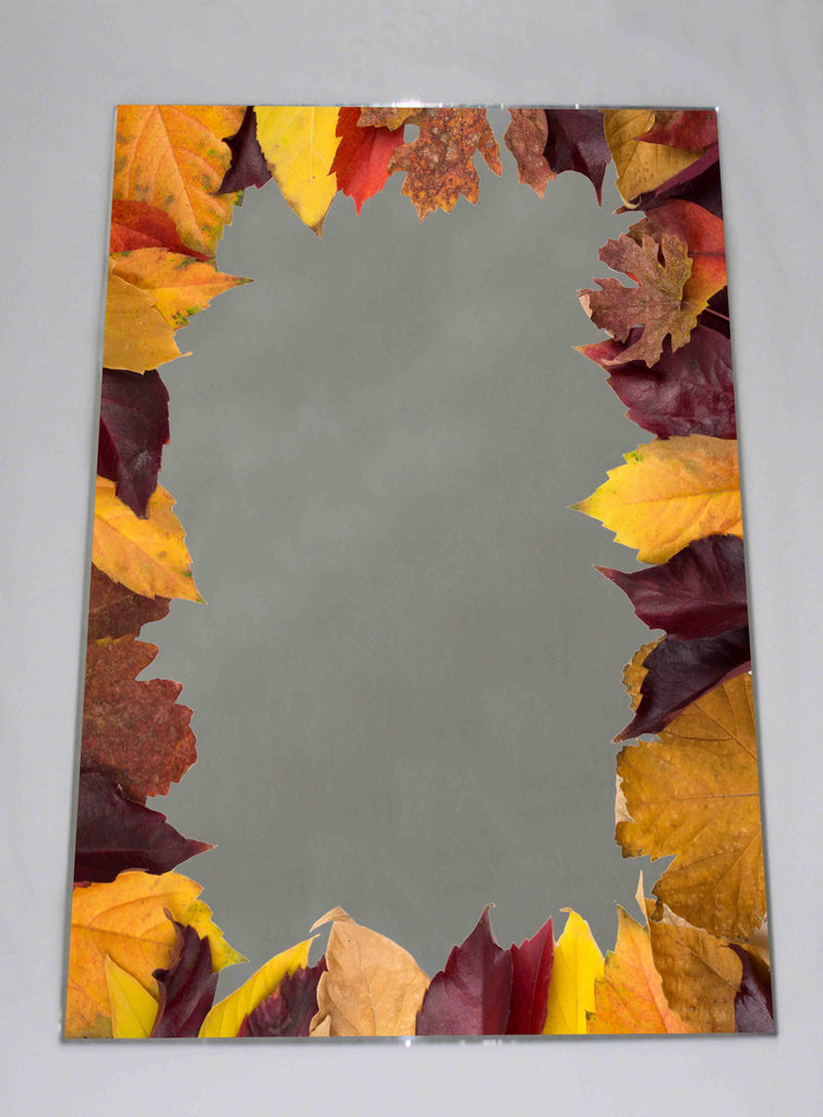 New Product Frame made of autumn leaves falling (Mirror Art print)  - Andrew Lee Home and Living