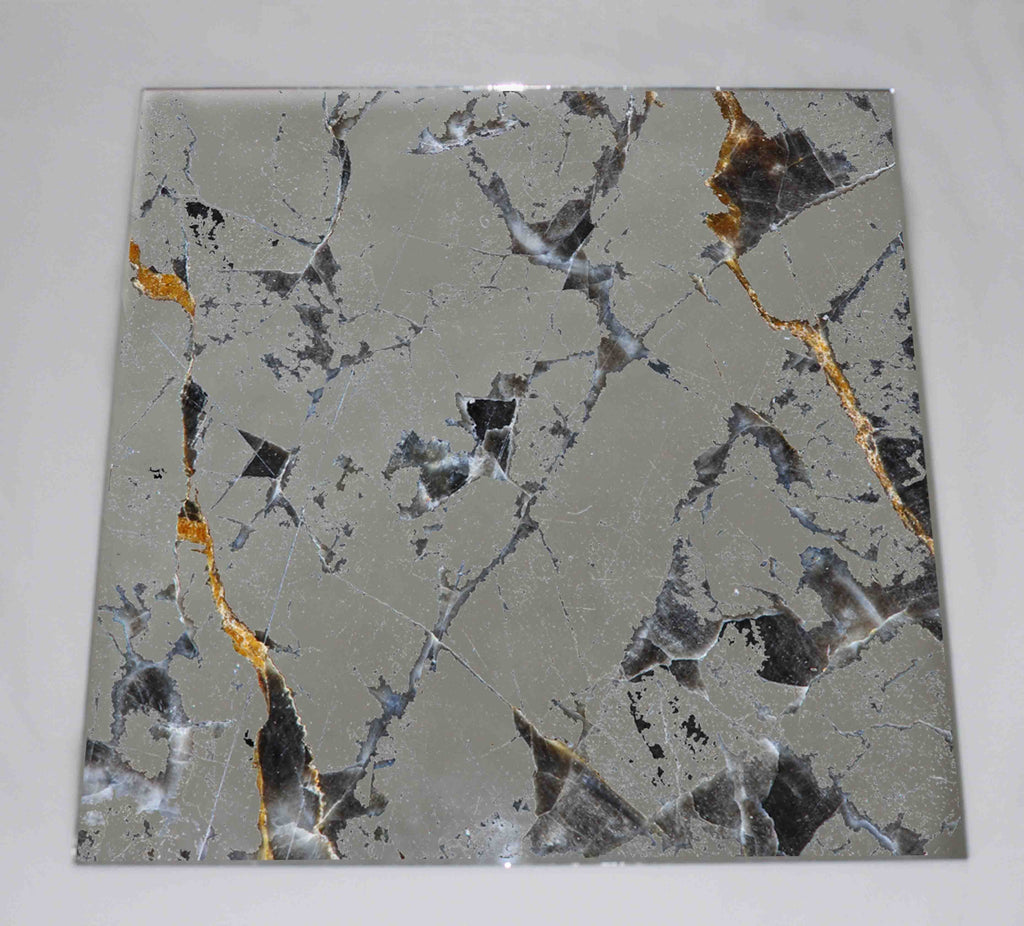 New Product Gold and white, dark Gray marble Gold Russia texture Square (Mirror Art print)  - Andrew Lee Home and Living