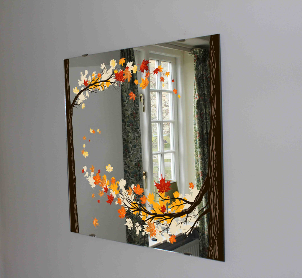 New Product Fall back with leaves (Mirror Art print)  - Andrew Lee Home and Living
