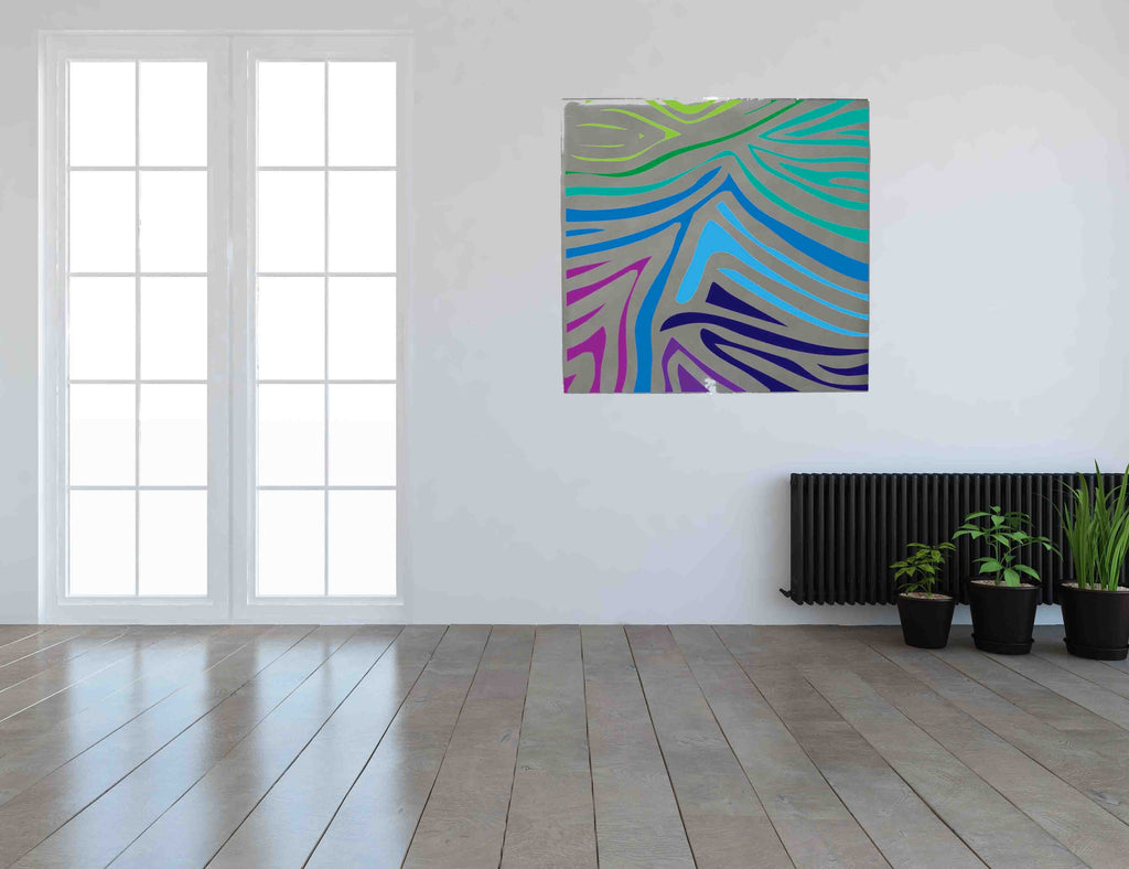 New Product Colourful Zebra pattern (Mirror Art print)  - Andrew Lee Home and Living