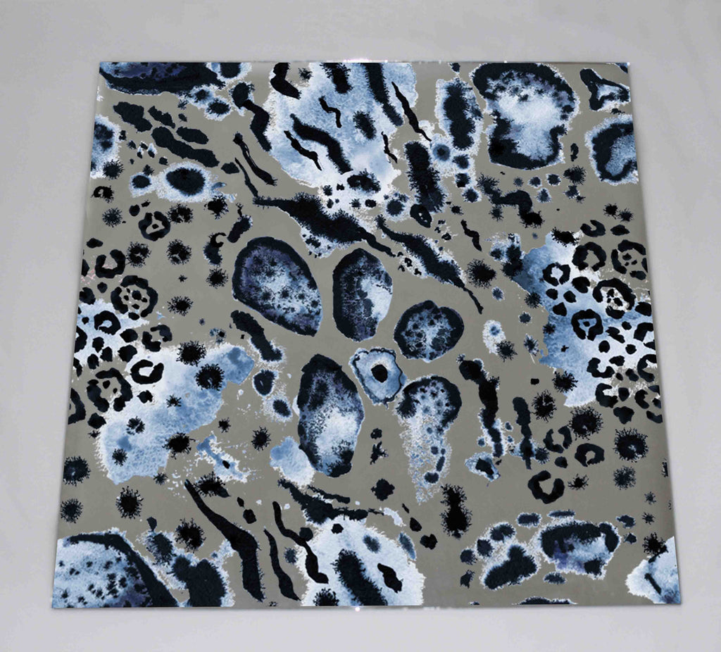 New Product Watercolour Blue spotted skin pattern (Mirror Art print)  - Andrew Lee Home and Living