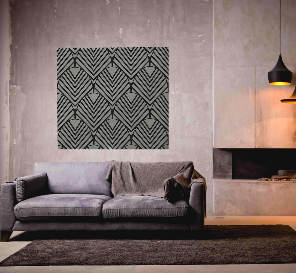Abstract stylish background with stylized petals (Mirror Art print) - Andrew Lee Home and Living