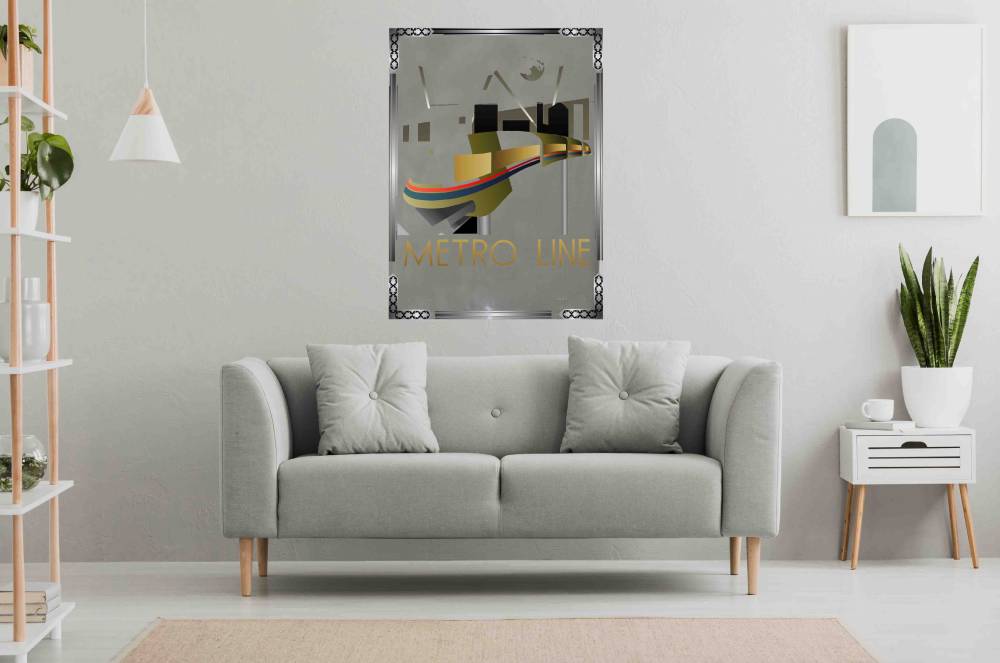 New Product Art deco metro (Mirror Art print)  - Andrew Lee Home and Living Homeware