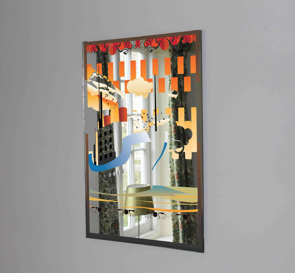 New Product Art deco ship (Mirror Art print)  - Andrew Lee Home and Living Homeware