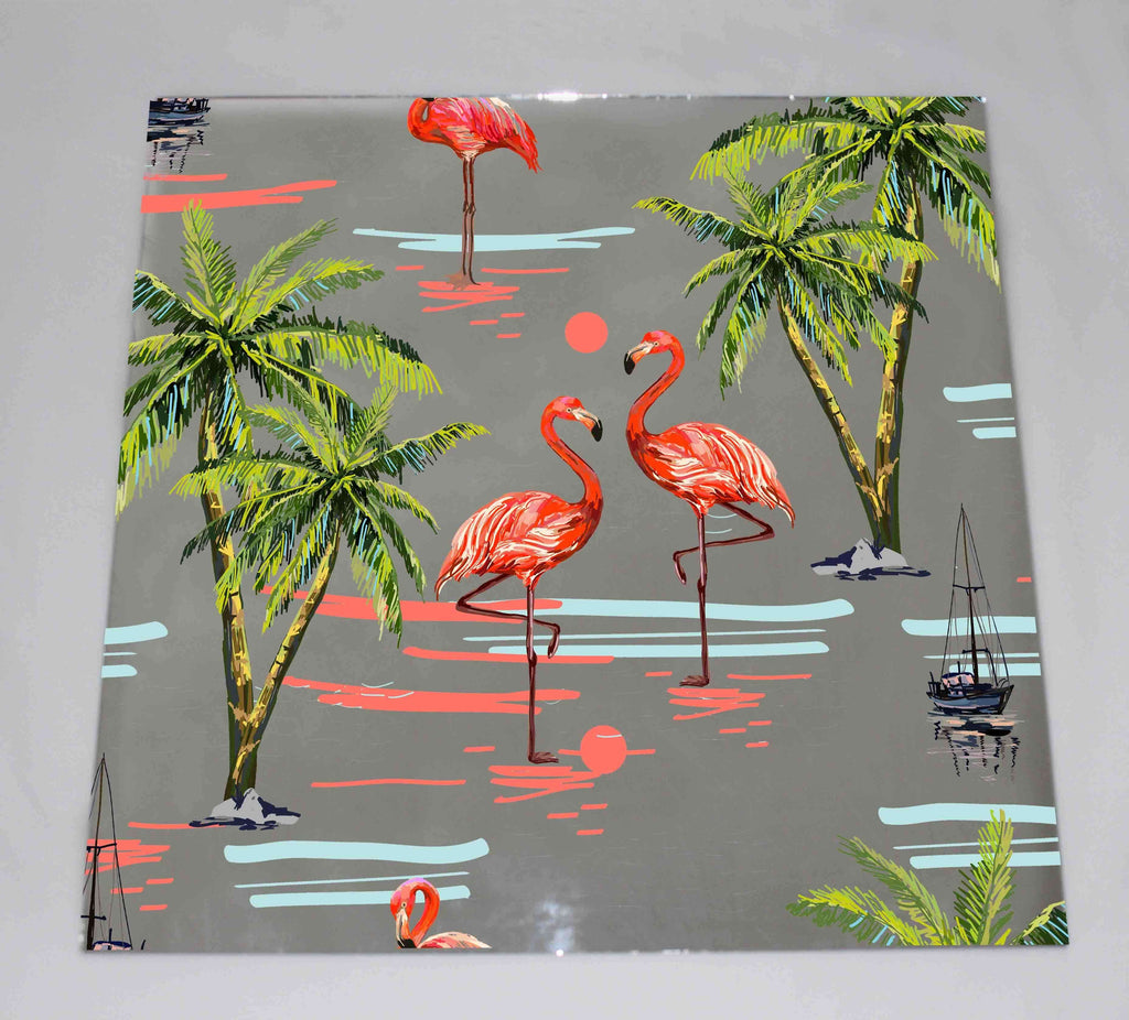 New Product Beautiful botanical background with coconut palm trees (Mirror Art print)  - Andrew Lee Home and Living Homeware