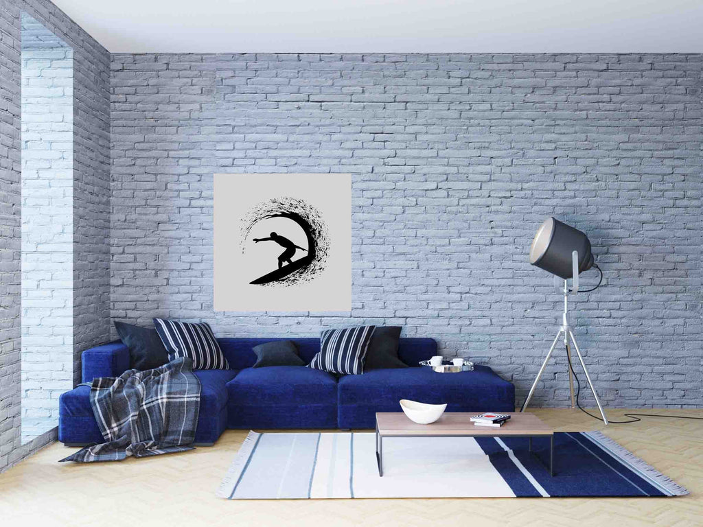 New Product Surfer silhouette (Mirror Art print)  - Andrew Lee Home and Living Homeware
