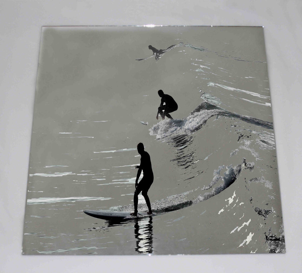 New Product Three silhouettes of surfers (Mirror Art print)  - Andrew Lee Home and Living Homeware