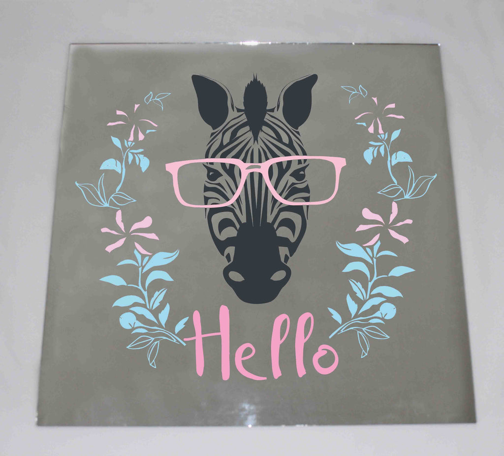 New Product Zebra portrait (Mirror Art print)  - Andrew Lee Home and Living Homeware