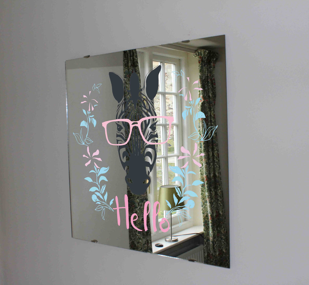 New Product Zebra portrait (Mirror Art print)  - Andrew Lee Home and Living Homeware