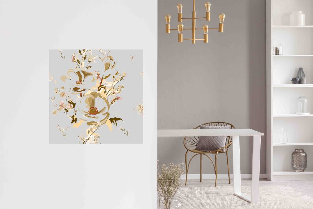 New Product Brown flowers, beige anemone (Mirror Art print)  - Andrew Lee Home and Living Homeware
