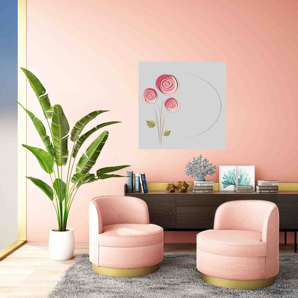 New Product Floral background (Mirror Art print)  - Andrew Lee Home and Living Homeware